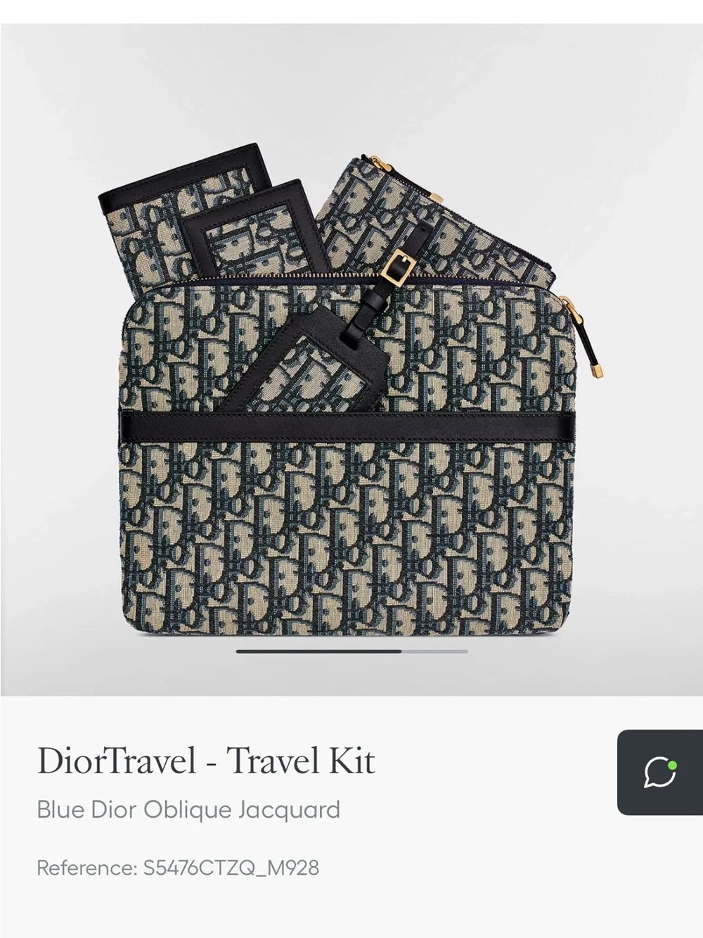Dior Monogram Canvas Laptop Sleeve in Navy and Beige with Leather Trim